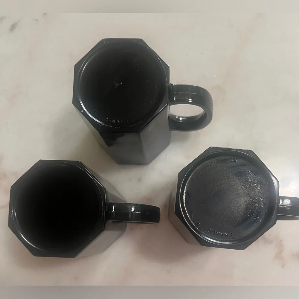 Black Octagonal Mugs Set - Picture 3 of 7